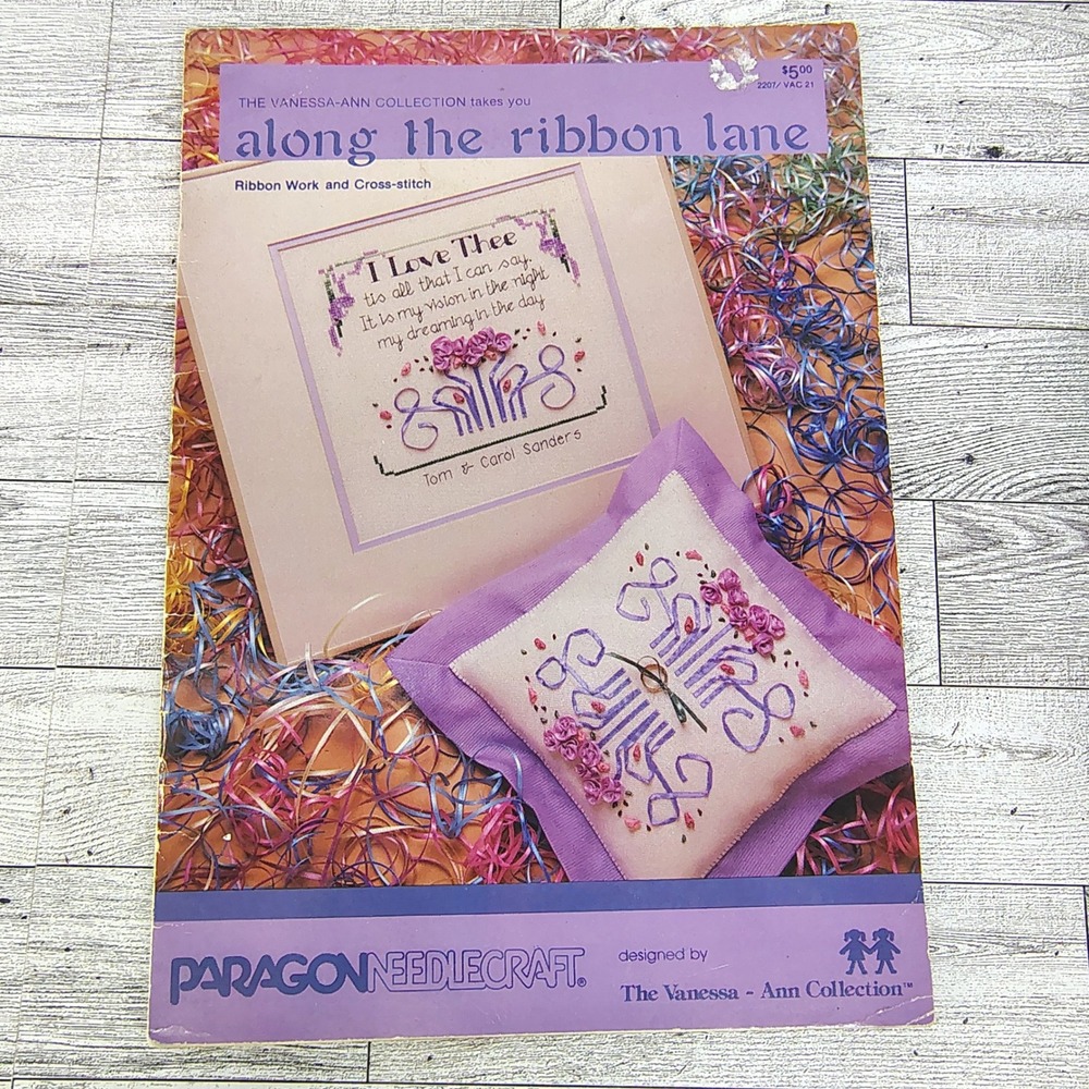 Along the Ribbon‎ Lane 1984 Vanessa-Ann Cross-Stitch Wedding Sampler Booklet